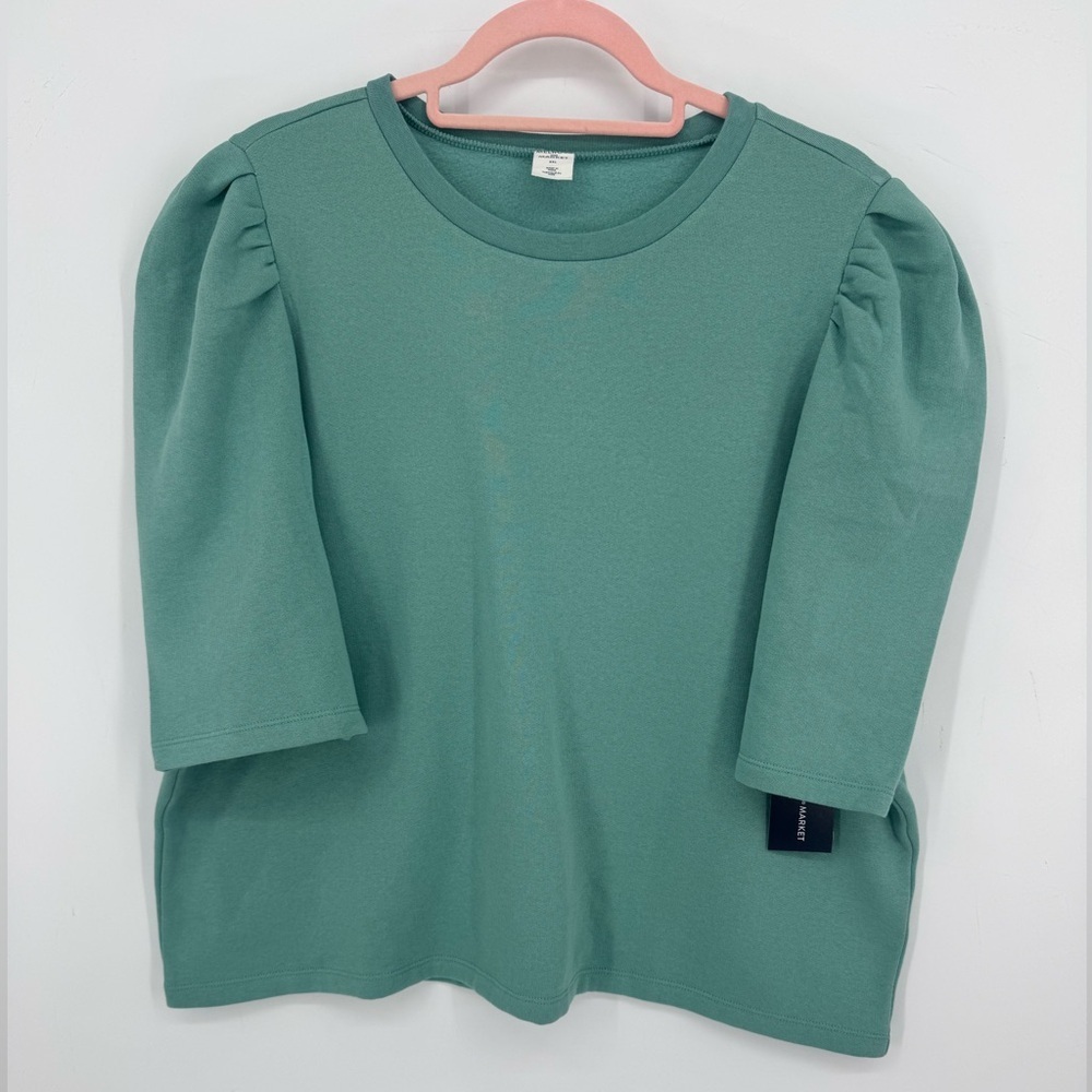 Melrose & Market Women's Mint Green Fleece Lined Spring Top Plus Size XXL NWT